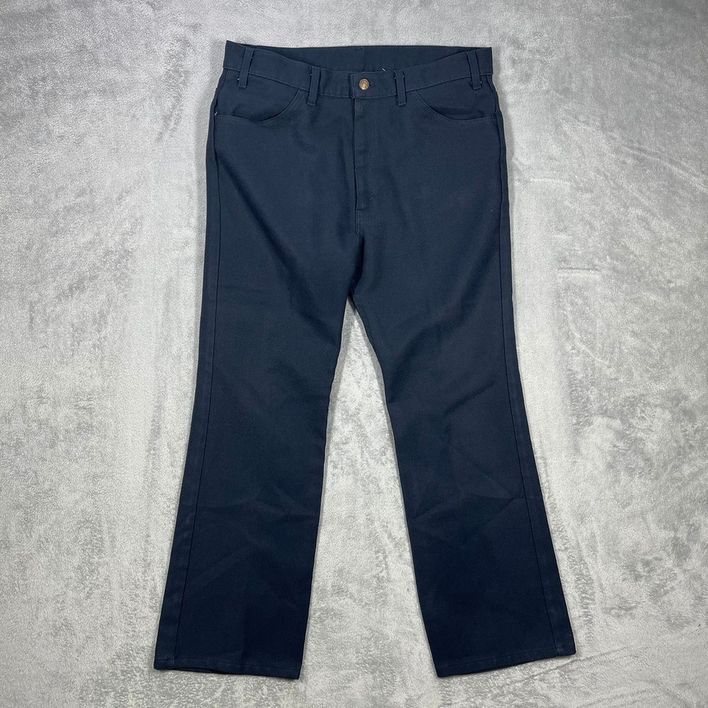 Levi's Slacks Mens 36(34)x30 Navy Blue Vintage Dacron Polyester Pants USA READ